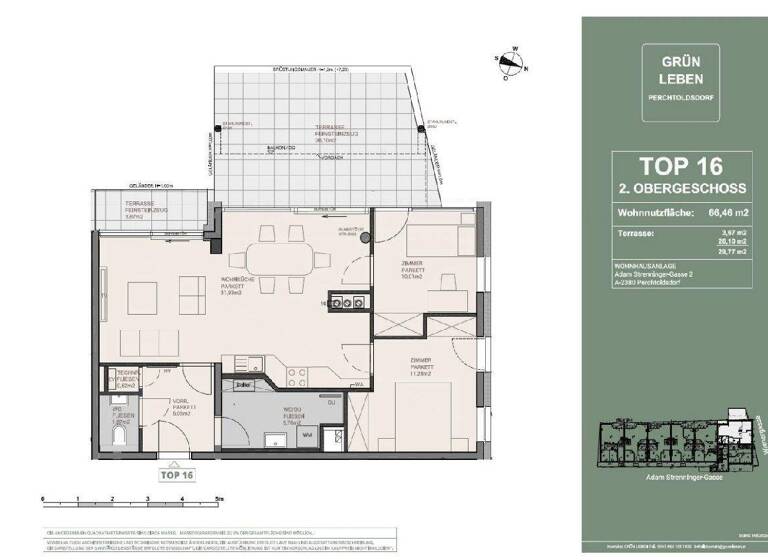 Wohnung zum Kauf 586.000 € 3 Zimmer 66,5 m² 2. Geschoss Adam-Strenninger-Gasse 2 Perchtoldsdorf 2380