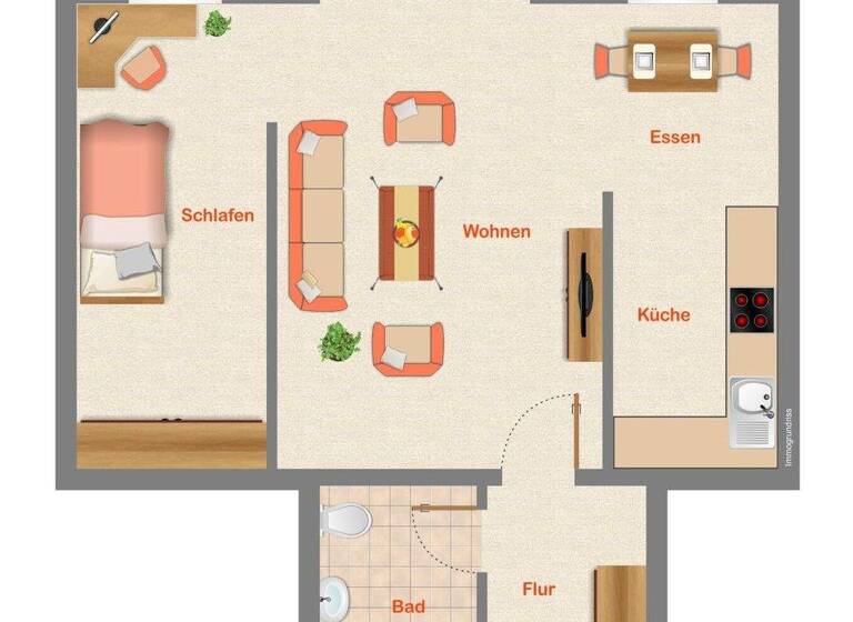 Wohnung zum Kauf 73.000 € 2 Zimmer 48,5 m² Stregda Eisenach 99817