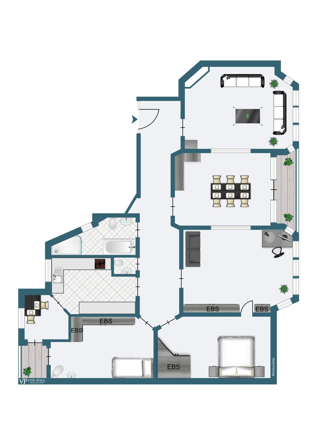 Wohnung zum Kauf 650.000 € 5 Zimmer 158 m²<br/>Wohnfläche 3.<br/>Geschoss List Hannover 30163