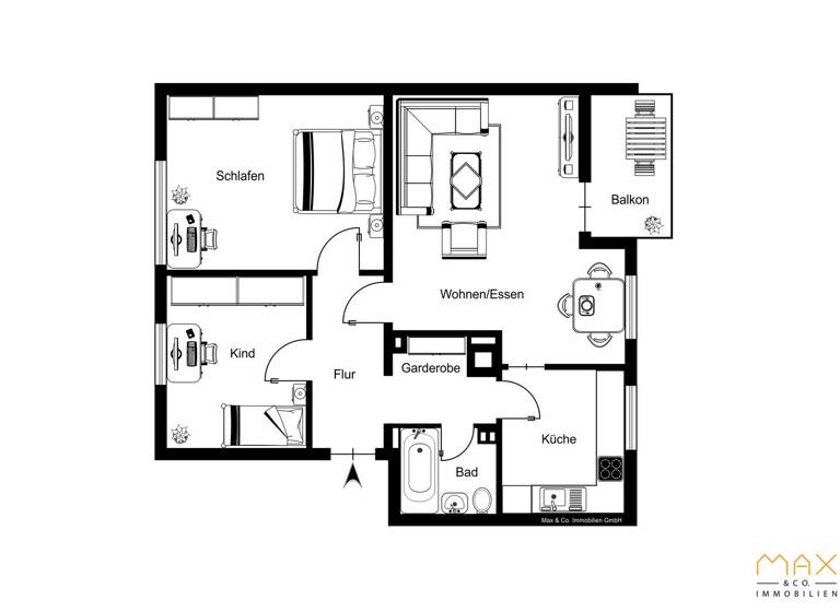 Wohnung zum Kauf 274.000 € 2,5 Zimmer 66,5 m² 1. Geschoss Lohhörn 11 Eidelstedt Hamburg 22523