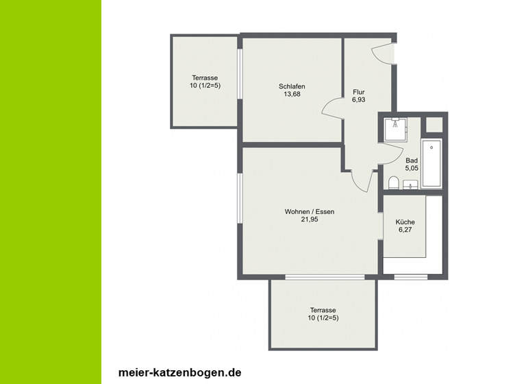 Wohnung zum Kauf 255.000 € 2 Zimmer 63,9 m²<br/>Wohnfläche EG<br/>Geschoss Ingolstadt Ingolstadt 85051