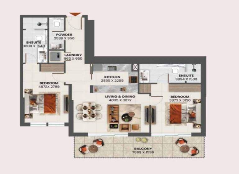 Wohnung zum Kauf - Erstbezug provisionsfrei 276.625 € 3 Zimmer 95,8 m² Dubai