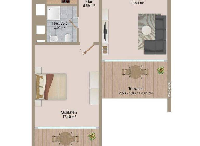 Wohnung zum Kauf 399.000 € 2 Zimmer 56,7 m² Bogenhausen München 81925