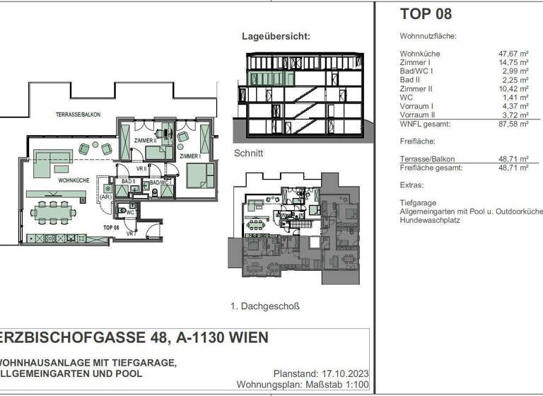 Wohnung zum Kauf - Erstbezug 1.095.000 € 3 Zimmer 87,6 m² 3. Geschoss Wien 1130