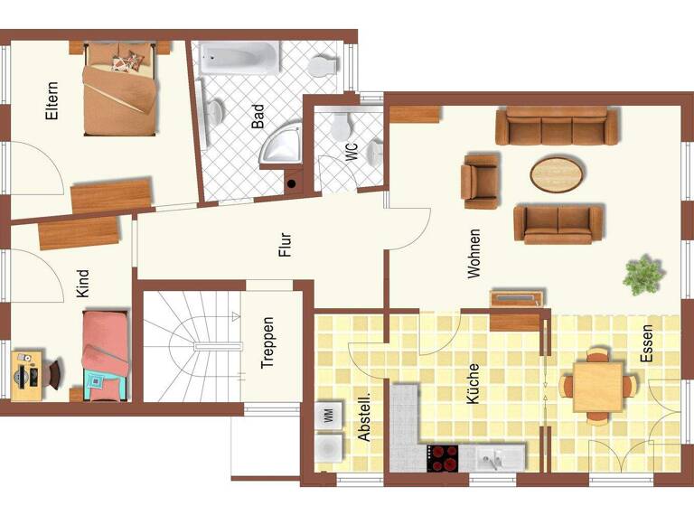 Wohnung zur Miete 1.200 € 3 Zimmer 98,5 m² EG Bürgerfelde Oldenburg (Oldenburg) 26121