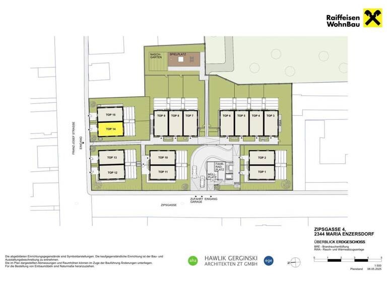 Reihenmittelhaus zum Kauf - Erstbezug provisionsfrei 794.800 € 4 Zimmer 113,5 m² Zipsgasse Maria Enzersdorf 2344