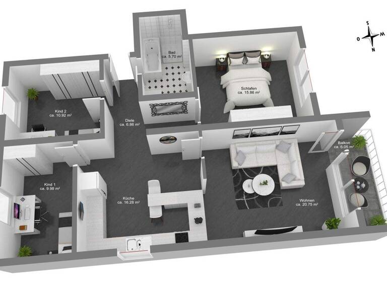 Wohnung zum Kauf 329.000 € 4 Zimmer 89,4 m² 4 Geschosse Hockenheim 68766