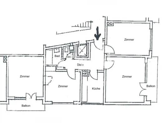 Wohnung zur Miete Tauschwohnung 1.915 € 4 Zimmer 100 m² 3. Geschoss Schwabing-West München 80798