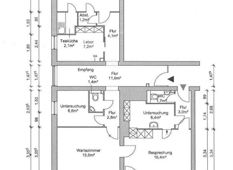 Praxisfläche zur Miete 17,06 € 94 m²<br/>Bürofläche Hoheluftchaussee 2 Hoheluft-Ost Hamburg 20253