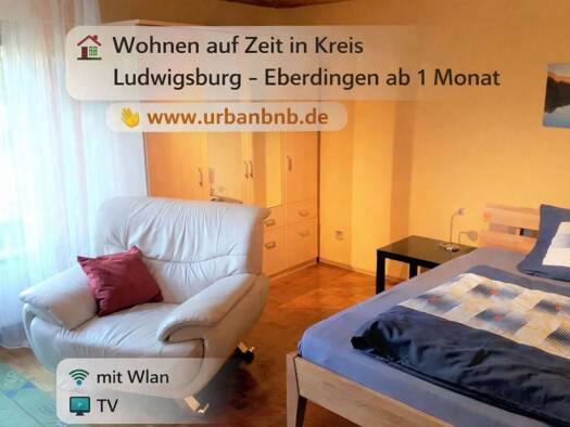 Wohnung zur Miete auf Zeit 740 € 1 Zimmer 38 m² frei ab 31.10.2026 Eichendorffstraße Eberdingen Eberdingen 71735
