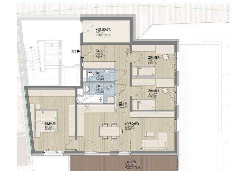 Wohnung zum Kauf - Erstbezug 671.301 € 2 Zimmer 97,3 m² 1. Geschoss Fisser Höfe Fiss 6533