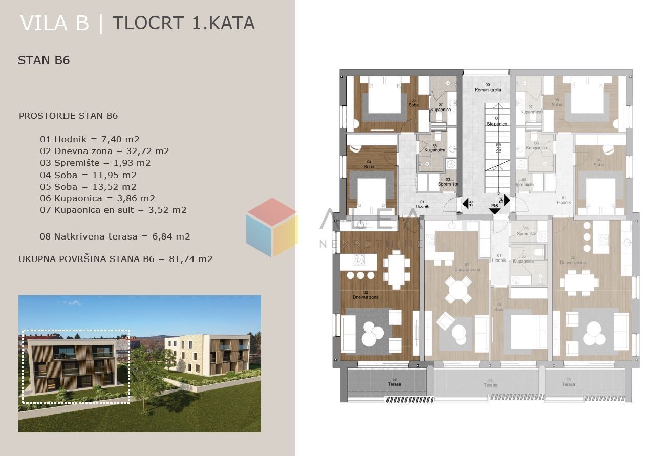 Wohnung zum Kauf 319.000 € 3 Zimmer 82 m²<br/>Wohnfläche 1.<br/>Geschoss Labin center