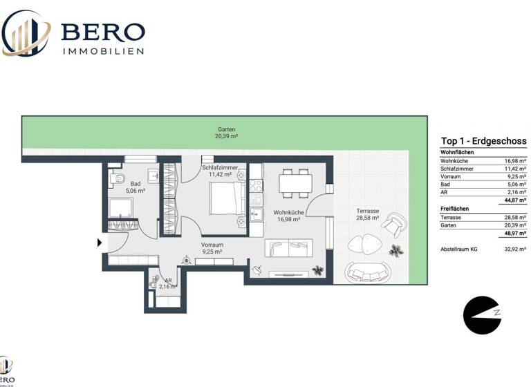 Wohnung zum Kauf - Erstbezug 270.000 € 2 Zimmer EG Wien 1210