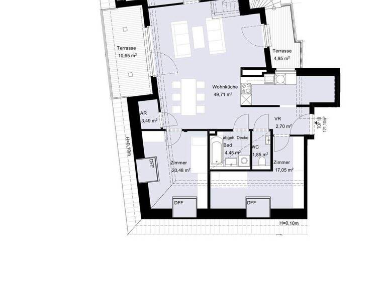 Penthouse zum Kauf - Erstbezug 1.436.100 € 4 Zimmer 121,1 m² 4. Geschoss Wien,Währing 1180