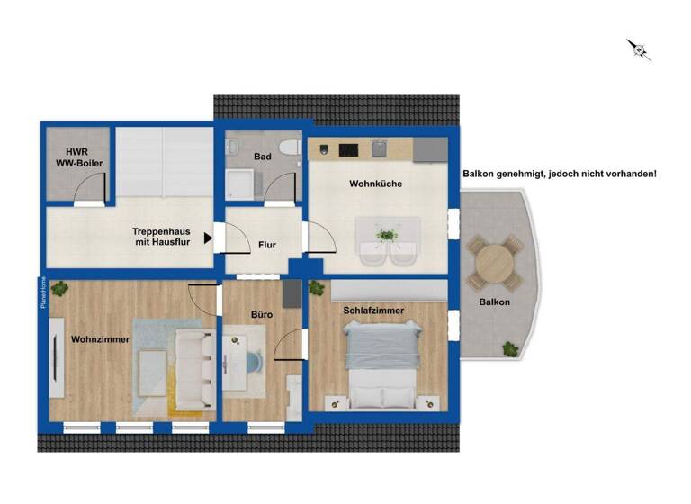 Wohnung zum Kauf 64.000 € 2 Zimmer 46,5 m² 2. Geschoss Sulzbach-Rosenberg 92237