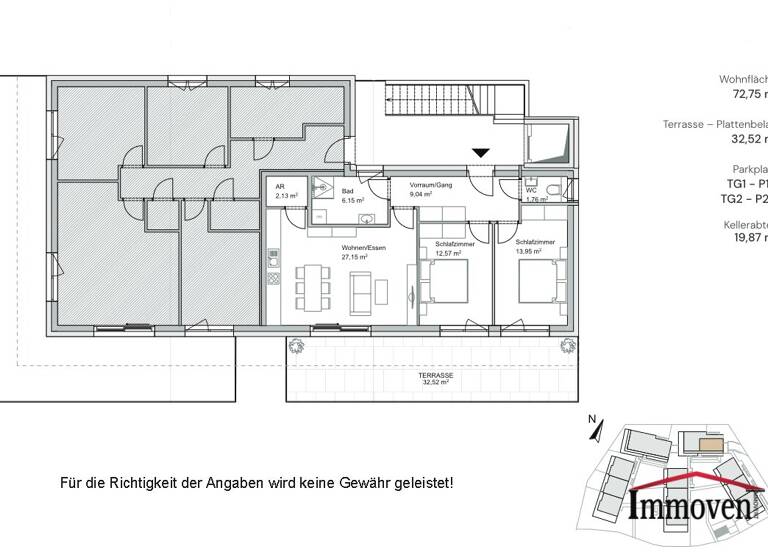 Terrassenwohnung zum Kauf - Erstbezug 504.566 € 3 Zimmer 72,8 m² Lichtensternweg Mariatrost Graz 8044