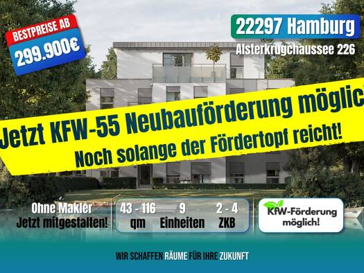 Penthouse zum Kauf provisionsfrei 899.900 € 4 Zimmer 116 m² frei ab 31.03.2027 Alsterdorf Nord 22297