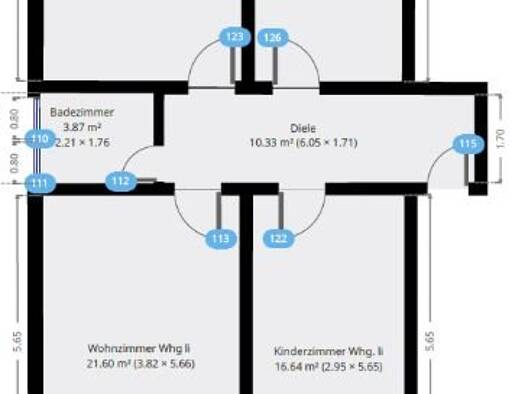 Wohnung zur Miete 980 € 2 Zimmer 80 m² Geschoss 2/3 frei ab sofort Rüsselsheimer Straße 81 Kelsterbach 65451