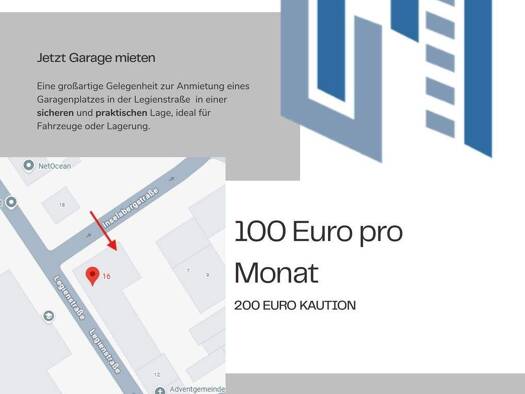 Tiefgaragenstellplatz zur Miete 80 € Legienstraße Tiefgarage Unterliederbach Frankfurt am Main 65929