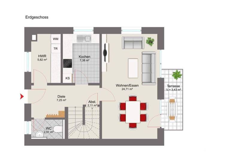 Doppelhaushälfte zum Kauf 329.000 € 4 Zimmer 100 m² 450 m² Grundstück Rekum Bremen 28777