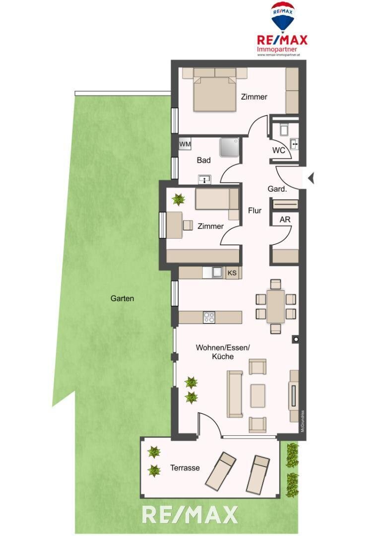 Wohnung zum Kauf 3 Zimmer 86,9 m²<br/>Wohnfläche EG<br/>Geschoss Obermieming 6414