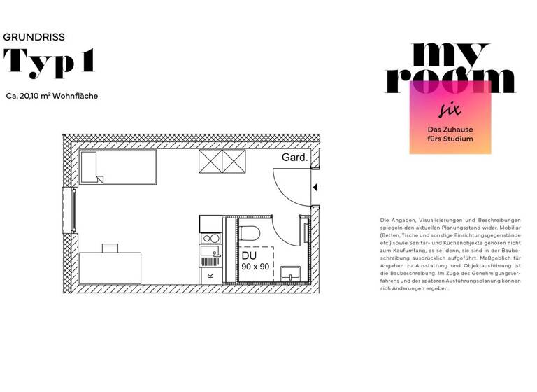 Studio zum Kauf - Erstbezug provisionsfrei 147.900 € 1 Zimmer 20,1 m² EG Birken Bayreuth 95447