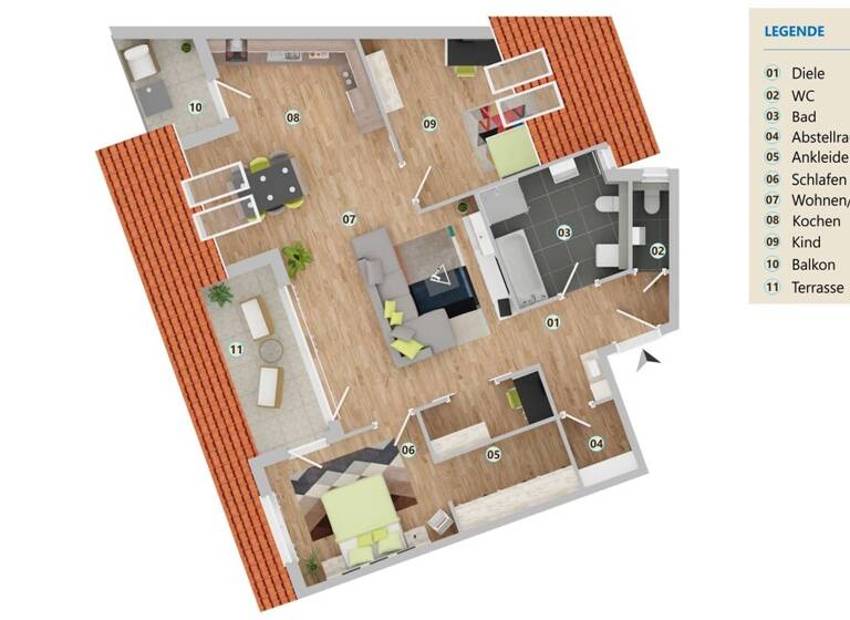 Penthouse zum Kauf 525.000 € 3 Zimmer 103,2 m² 2. Geschoss Mörsch Rheinstetten / Mörsch 76287