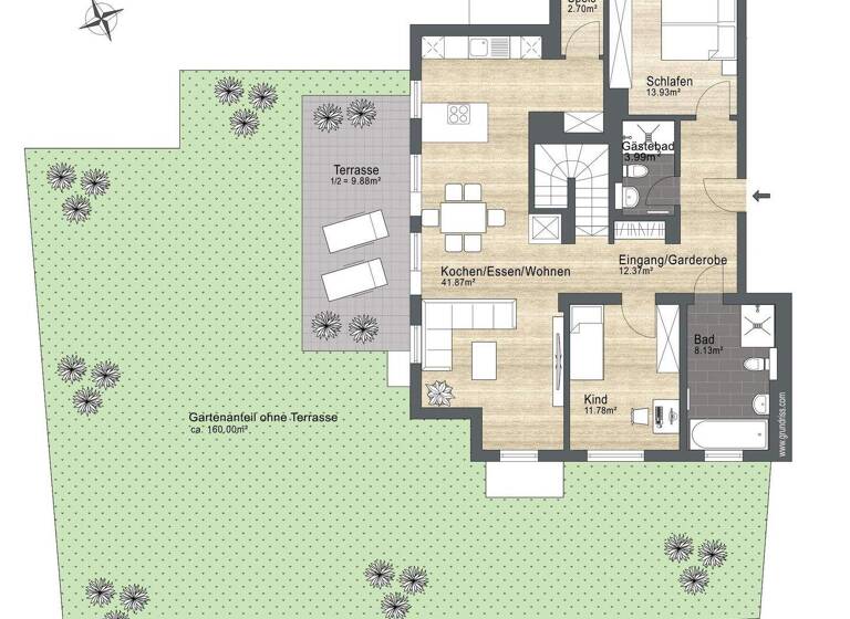 Terrassenwohnung zum Kauf - Erstbezug 1.490.000 € 3 Zimmer 116,8 m² EG Untergiesing-Harlaching München 81545