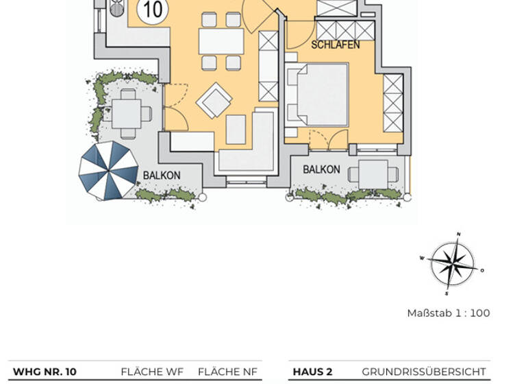 Wohnung zum Kauf - Erstbezug 595.000 € 3 Zimmer 70,7 m² 2. Geschoss Olching 82140