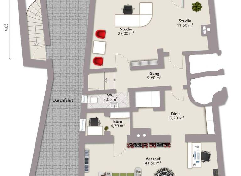 Laden zur Miete provisionsfrei 950 € 4 Zimmer Berchtesgaden 83471