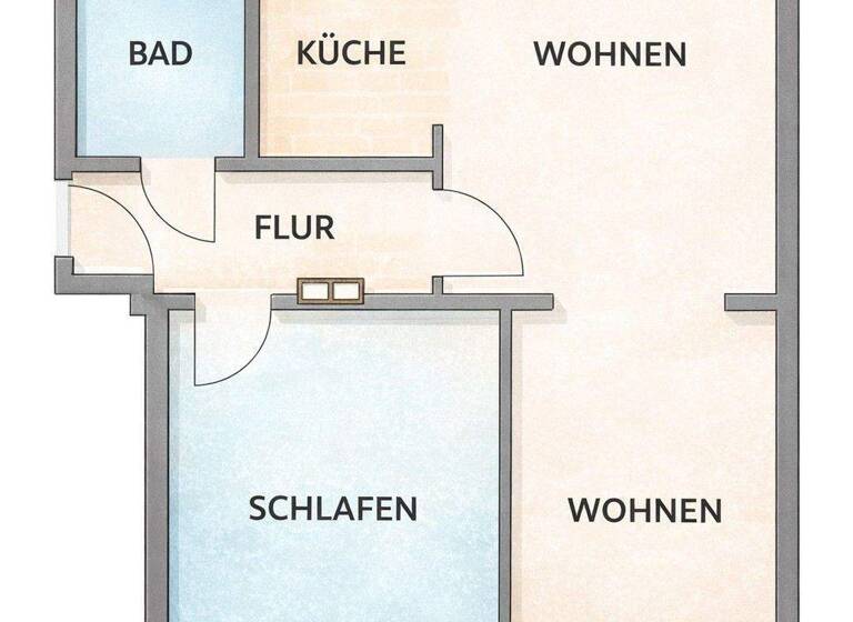 Wohnung zur Miete 500 € 2,5 Zimmer 52 m² 1. Geschoss Melle-Mitte Melle 49324