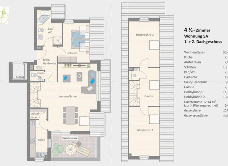 Maisonette zum Kauf provisionsfrei 649.000 € 4,5 Zimmer 108 m² 2. Geschoss frei ab 01.03.2027 Asperg 71679