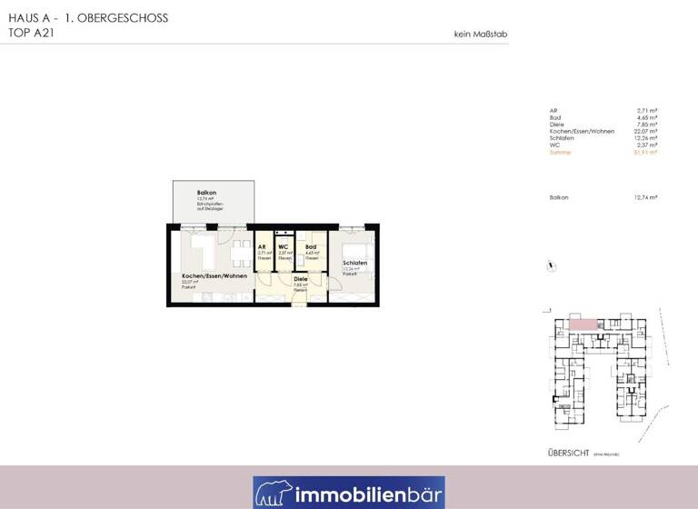Wohnung zum Kauf - Erstbezug 236.052 € 2 Zimmer 51,9 m² 1. Geschoss frei ab sofort Leumühle 1 Pupping 4070