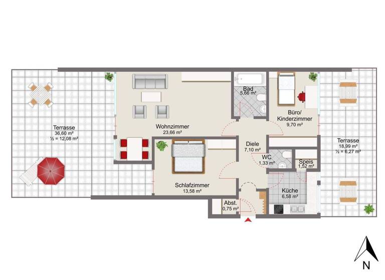 Wohnung zum Kauf 573.000 € 3 Zimmer 84 m² Milbertshofen-Am Hart München 80937