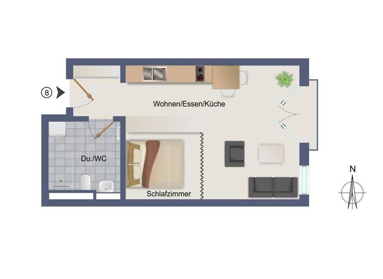 Wohnung zum Kauf - Erstbezug provisionsfrei 248.900 € 2 Zimmer 37,8 m² frei ab 31.07.2027 Bogenstraße 12 Asperg 71679