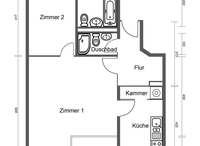 Wohnung zum Kauf 275.000 € 2 Zimmer 64,2 m²<br/>Wohnfläche 3.<br/>Geschoss Hampsteadstraße 23D Zehlendorf Berlin 14167