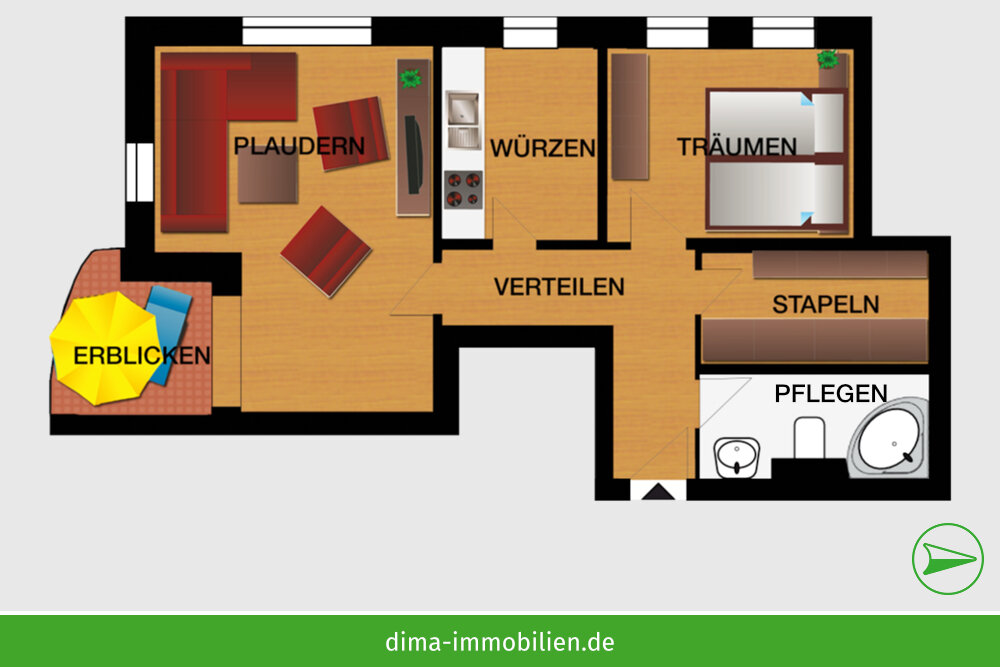 Wohnung zum Kauf 179.000 € 2 Zimmer 62 m²<br/>Wohnfläche EG<br/>Geschoss Koburger Straße 106 Markkleeberg Markkleeberg 04416