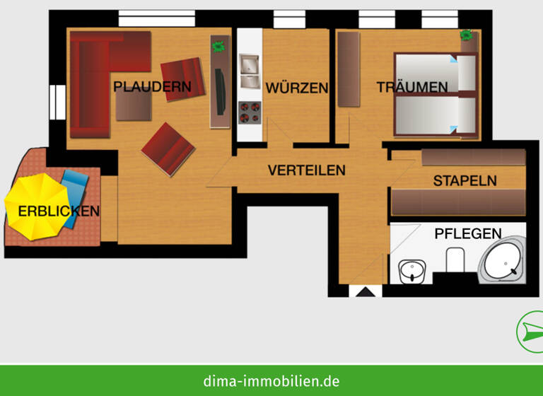 Wohnung zum Kauf 179.000 € 2 Zimmer 62 m²<br/>Wohnfläche EG<br/>Geschoss Koburger Straße 106 Markkleeberg Markkleeberg 04416