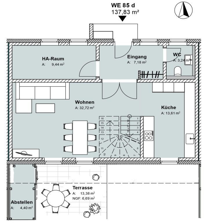 Reihenmittelhaus zur Miete 1.723 € 4 Zimmer 137,8 m²<br/>Wohnfläche Industriegebiet Greifswald 17489