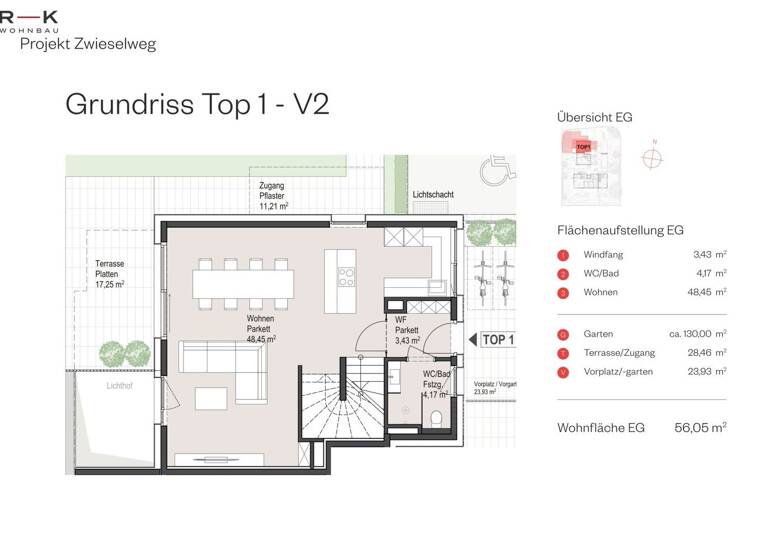 Maisonette zum Kauf - Erstbezug 1.580.000 € 5 Zimmer 159,8 m² EG Zwieselweg 19 Morzg Salzburg 5020