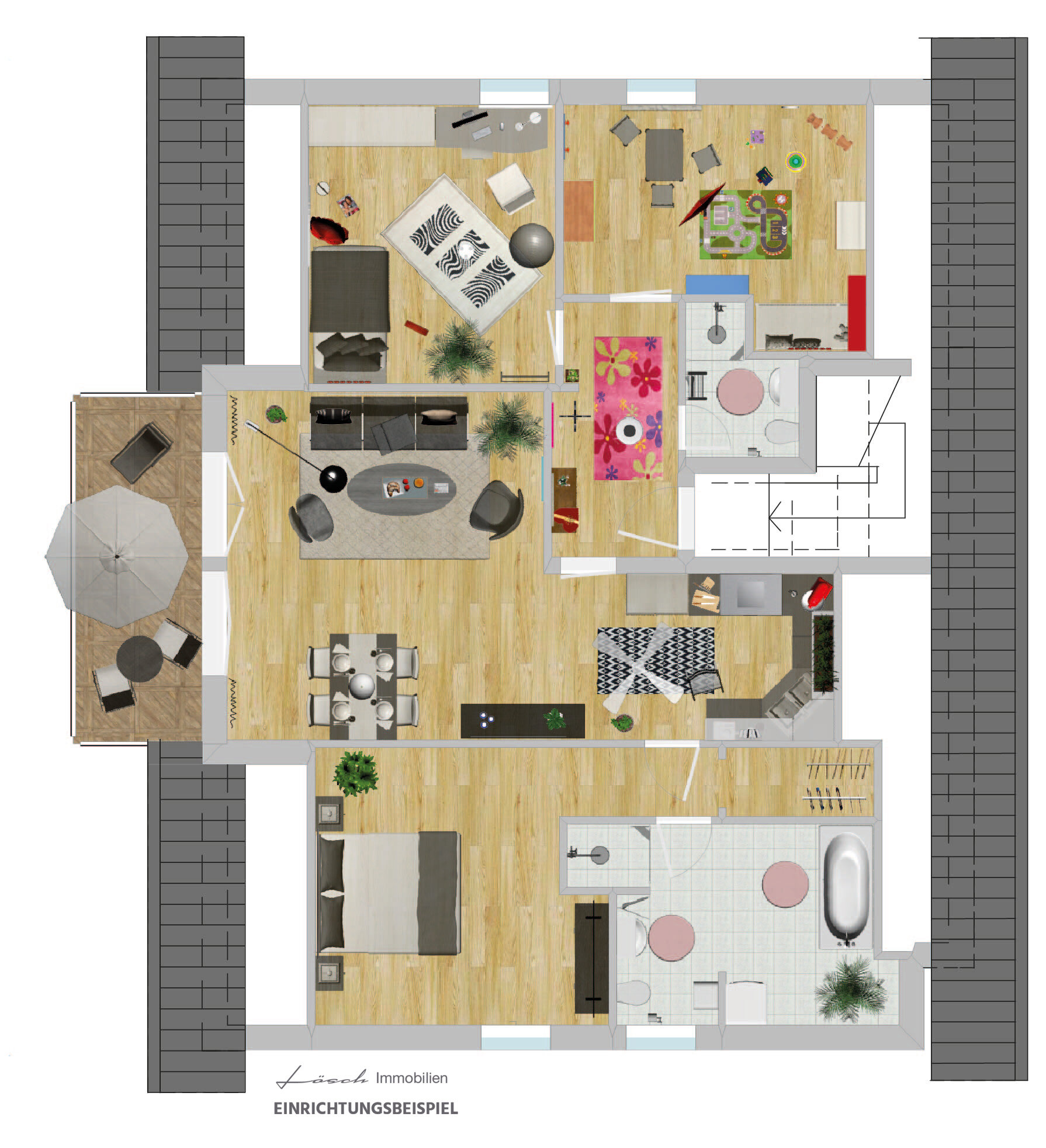 Wohnung zum Kauf 614.000 € 4 Zimmer 86,6 m²<br/>Wohnfläche 2.<br/>Geschoss ab sofort<br/>Verfügbarkeit Raubling 83064