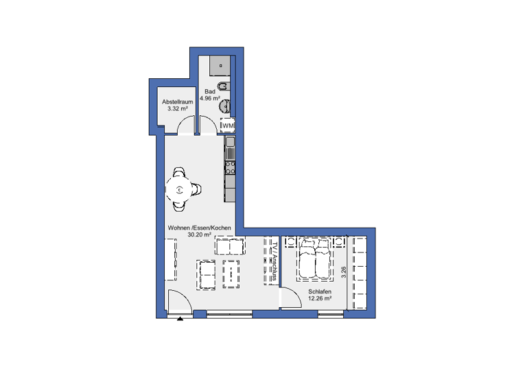 Studio zur Miete 710 € 2 Zimmer 51 m² frei ab sofort Kaiserstrasse 87 St. Ingbert St.Ingbert 66386