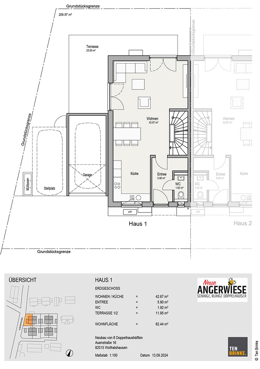 Doppelhaushälfte zum Kauf 1.145.000 € 5 Zimmer 143,5 m²<br/>Wohnfläche 207 m²<br/>Grundstück Wolfratshausen Wolfratshausen 82515