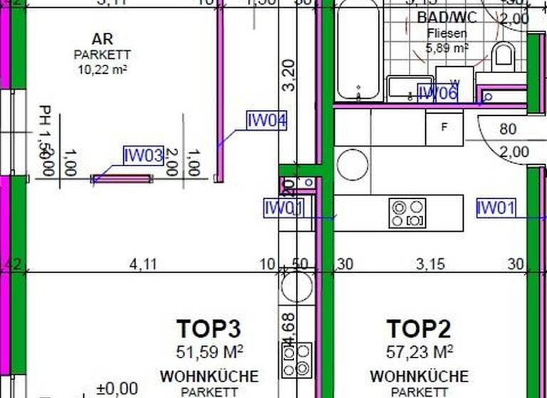 Wohnung zur Miete - Erstbezug 1.249 € 2 Zimmer 51,6 m² 1. Geschoss Heiligenstädter Straße 395a Wien 1190