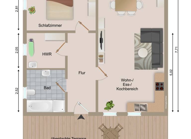 Wohnung zur Miete 550 € 2 Zimmer 65 m² Steenfelde Westoverledingen 26810