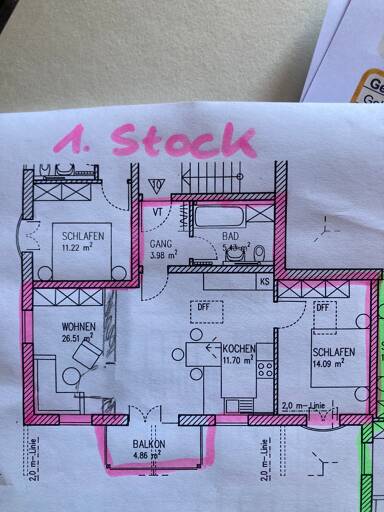 Wohnung zur Miete 465 € 2 Zimmer 62 m² Geschoss 1/1 Schnaitsee Schnaitsee 83530