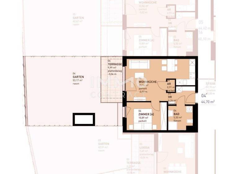 Wohnung zum Kauf - Erstbezug provisionsfrei 311.500 € 2 Zimmer 44,7 m² EG frei ab 30.03.2026 Wien 1220