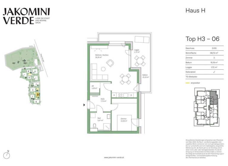 Wohnung zum Kauf - Erstbezug 312.000 € 2 Zimmer 58,7 m² 3. Geschoss Kasernstraße Jakomini Graz 8010