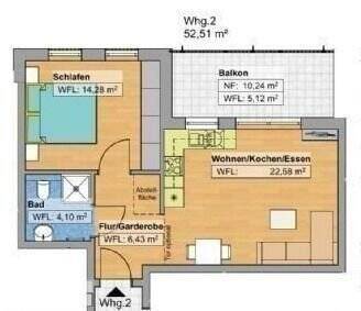 Studio zum Kauf provisionsfrei 209.289 € 2 Zimmer 52,5 m²<br/>Wohnfläche 1.<br/>Geschoss Nürnberger Str. 16 Körle Körle 34327
