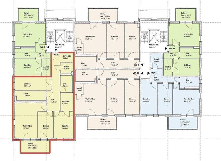 Wohnung zum Kauf provisionsfrei als Kapitalanlage geeignet 499.800 € 4 Zimmer 114,2 m² Zeitzer Straße 2 Löbstedt Jena 07743